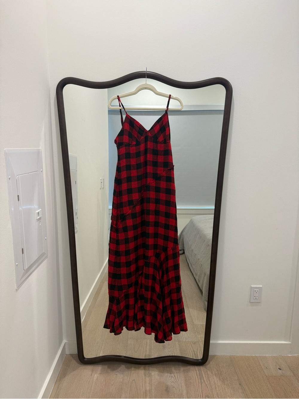 Ralph Lauren Red & Black Buffalo Plaid Slip Dress - M
